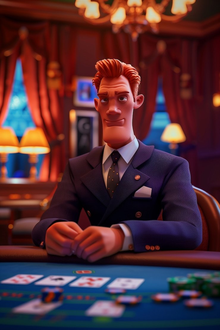 Live Three Card Poker dealer at gori studio